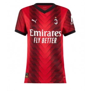 AC Milan Replica Home Stadium Shirt for Women 2023-24 Short Sleeve